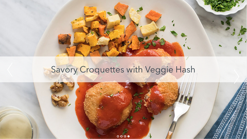 New! Croquettes and veggies